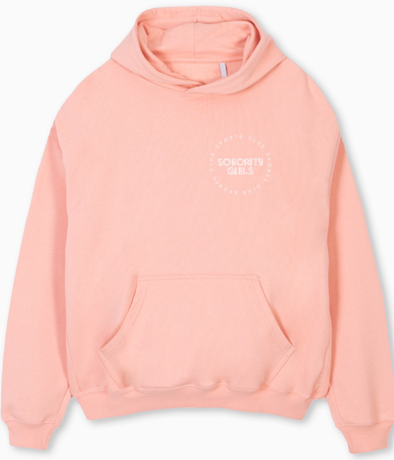 Sorority Girls Sports Club Oversized Hoodie - Peach