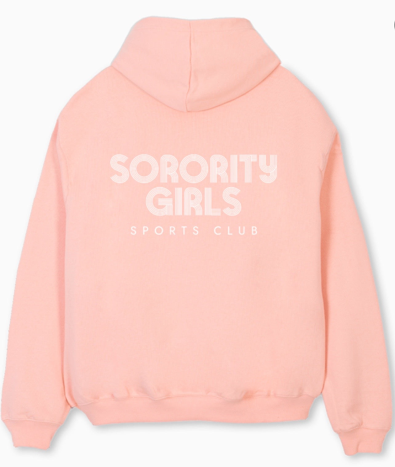 Sorority Girls Sports Club Oversized Hoodie - Peach