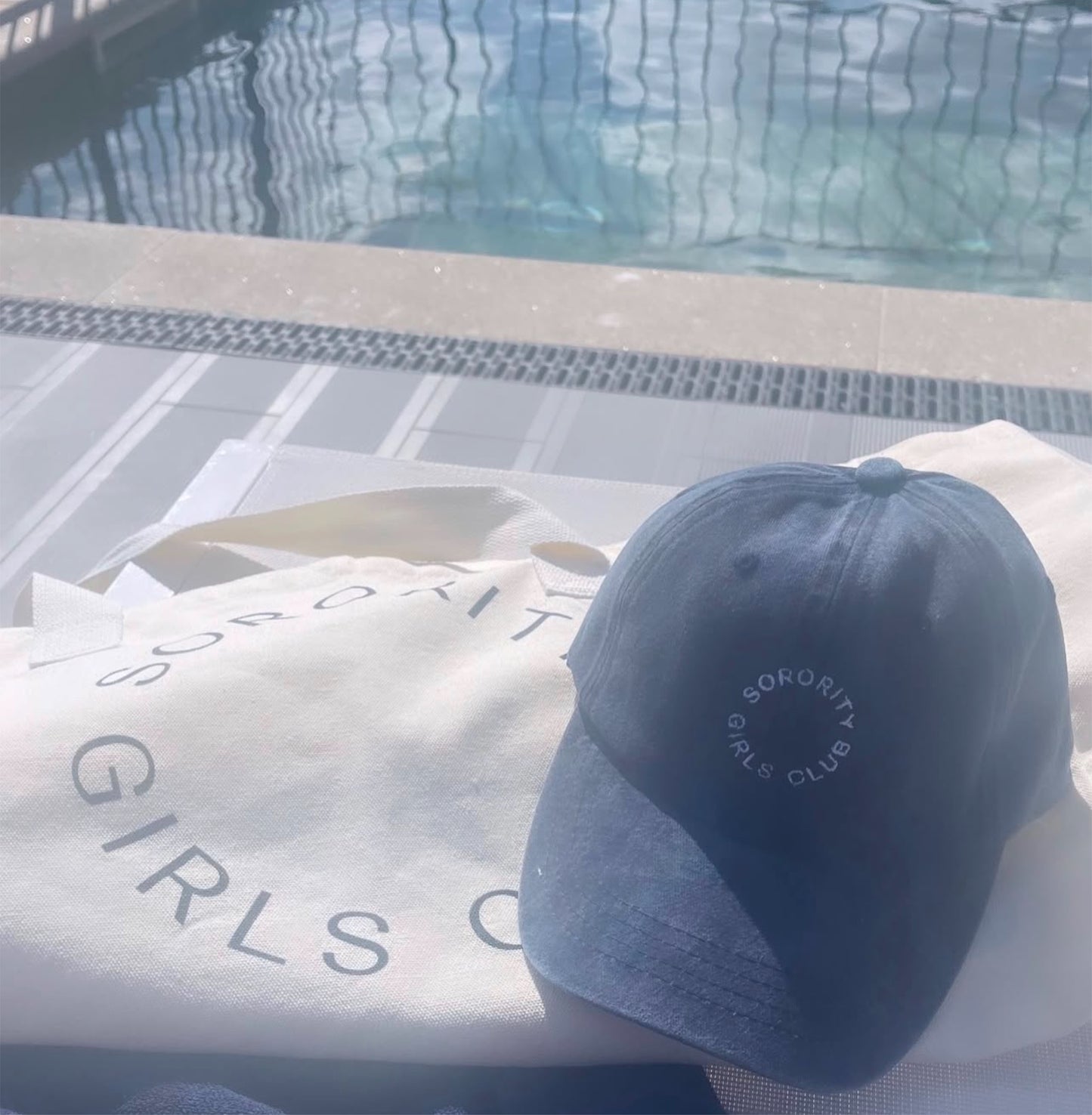 Vintage Navy SGC distressed denim cap