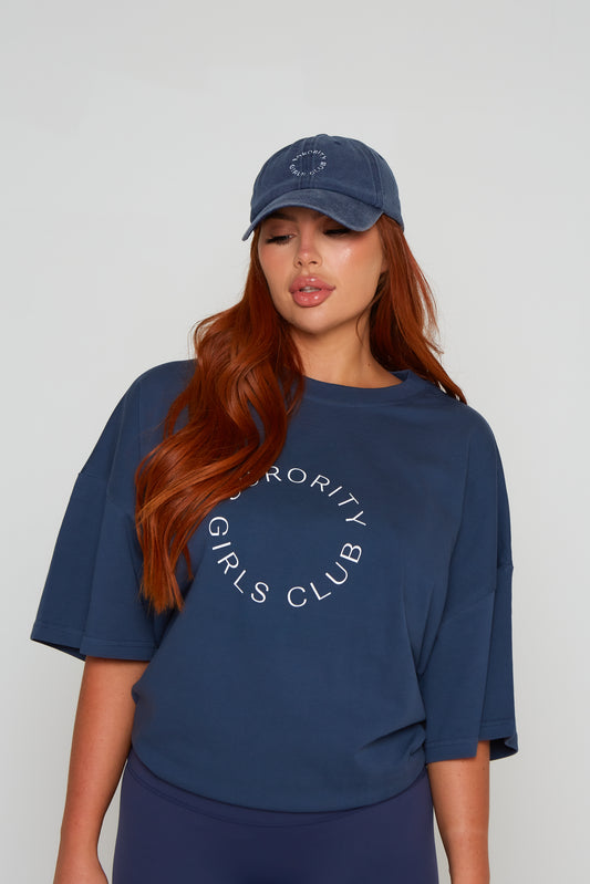 Vintage Navy SGC distressed denim cap